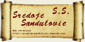 Sredoje Sandulović vizit kartica